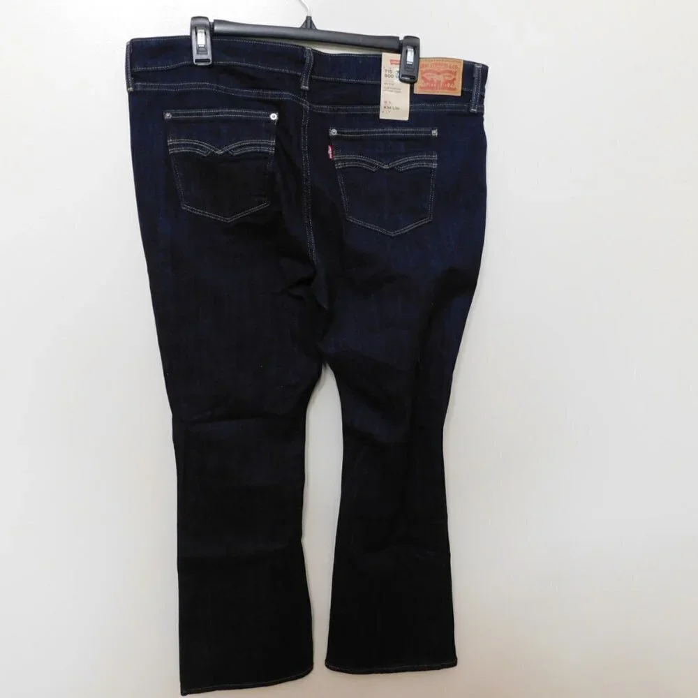 JR60 Levi's 715 Blue Women's Western Bootcut Jeans Size 18 / 34x30 - Picture 2 of 2